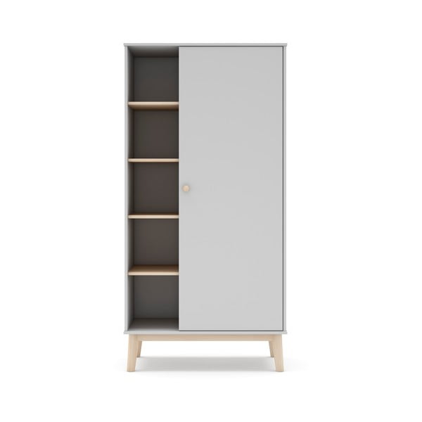 Bílá dětská šatní skříň 90x181 cm Esteban – Marckeric-image-3