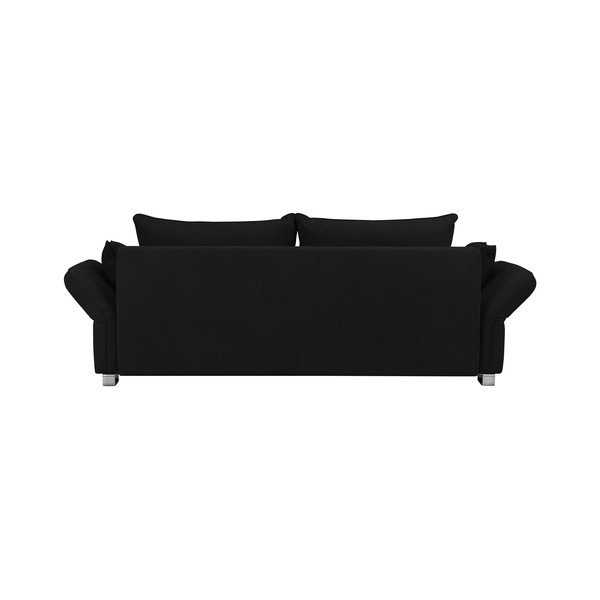 Černá rozkládací pohovka s úložným prostorem Windsor & Co Sofas Casiopeia, 245 cm-image-3