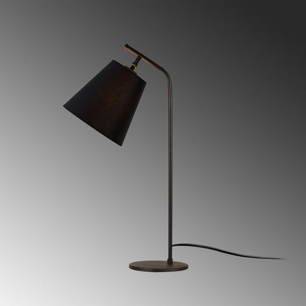 Černá stolní lampa s textilním stínidlem (výška 67 cm) Salihini – Opviq lights-image-3