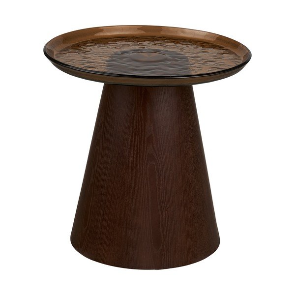 Kulatý odkládací stolek se skleněnou deskou ø 50 cm Orvieto – House Nordic