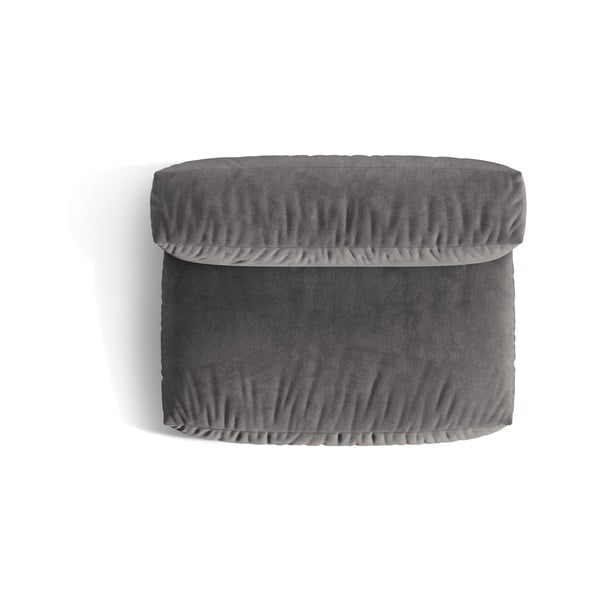 Šedý sametový modul pohovky (středový díl) Martina – Micadoni -image-3