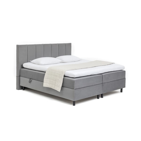 Šedá boxspring postel s úložným prostorem 180x200 cm Elva Bold Line – Bonami Selection