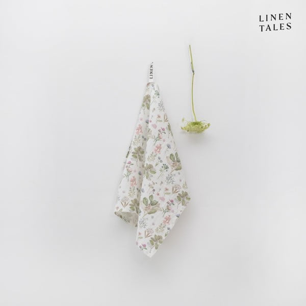 Lněná utěrka 45x65 cm White Botany – Linen Tales