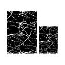 Bílo-černé koupelnové předložky v sadě 2 ks 60x100 cm Cracks – Mila Home