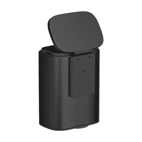 Černý odpadkový koš z nerezové oceli Wenko Sare-image-3