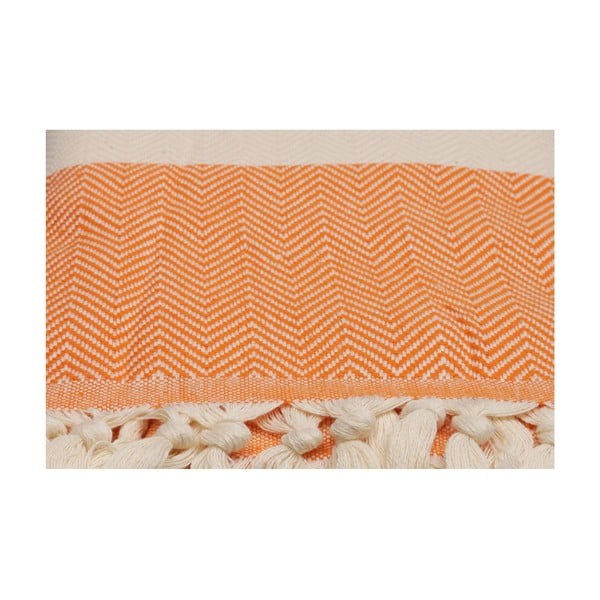 Oranžový ručník Ocean, 180 x 100 cm-image-3
