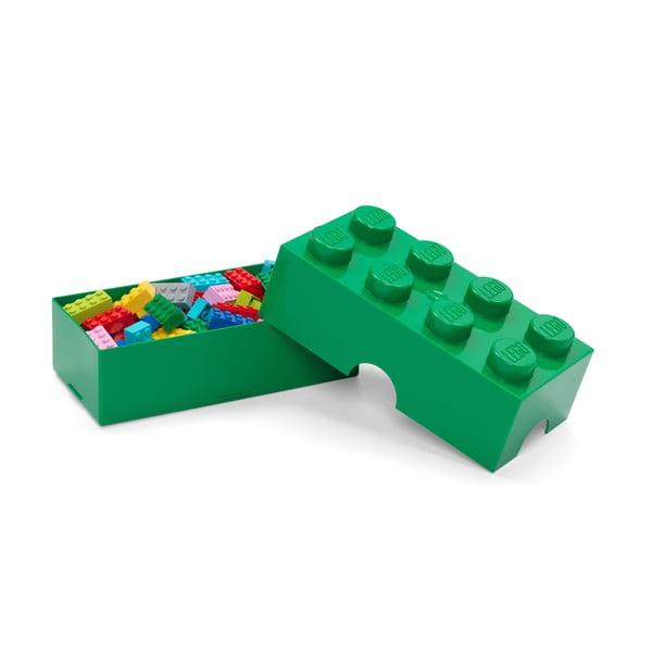 Tmavě zelený plastový dětský úložný box 20x10x7 cm – LEGO®-image-2