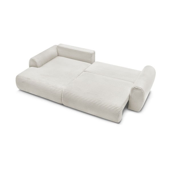 Krémová manšestrová rozkládací rohová pohovka (levý roh) Lucien – Bobochic Paris-image-4