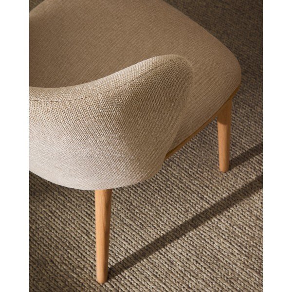 Béžové čalouněné jídelní křeslo Ciselia – Kave Home-image-2