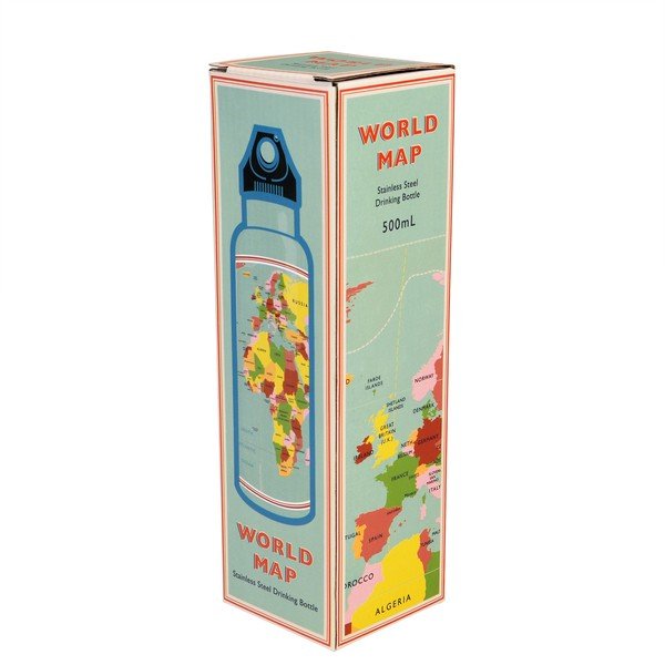 Cestovní láhev z nerezové oceli Rex London World Map-image-3