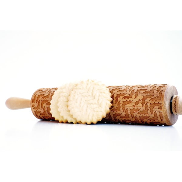 Dřevěný embosovaný váleček na těsto Valek Bats-image-2