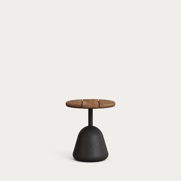 Kulatý zahradní konferenční stolek s deskou z akácie ø 43 cm Saura – Kave Home-image-1