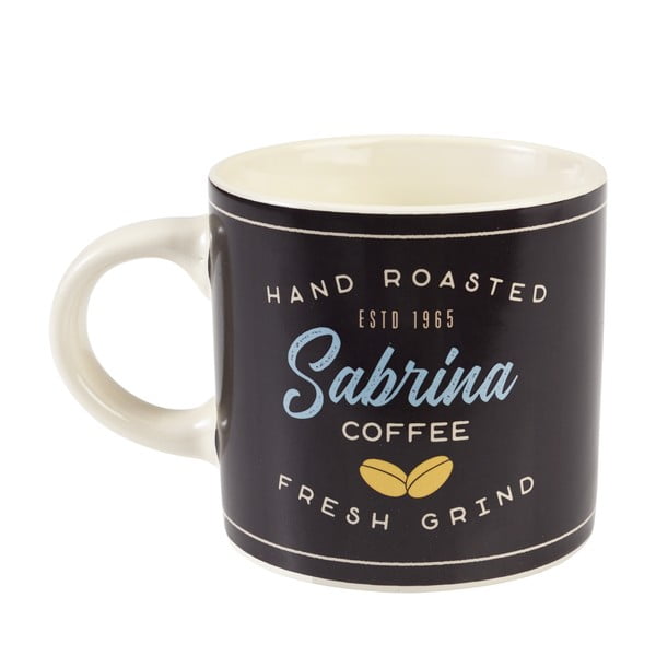 Antracitový/krémový keramický hrnek 350 ml Sabrina – Rex London