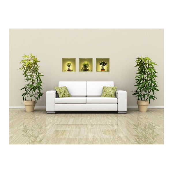 Sada 3 samolepek s 3D efektem Ambiance Bonsai Trees On Spot-image-2