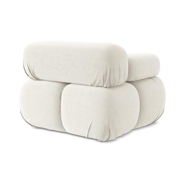 Bílý sametový modul pohovky (levý roh) Lokua – Makamii-image-4