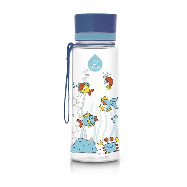Modrá plastová lahev Equa Equarium, 0,6 l