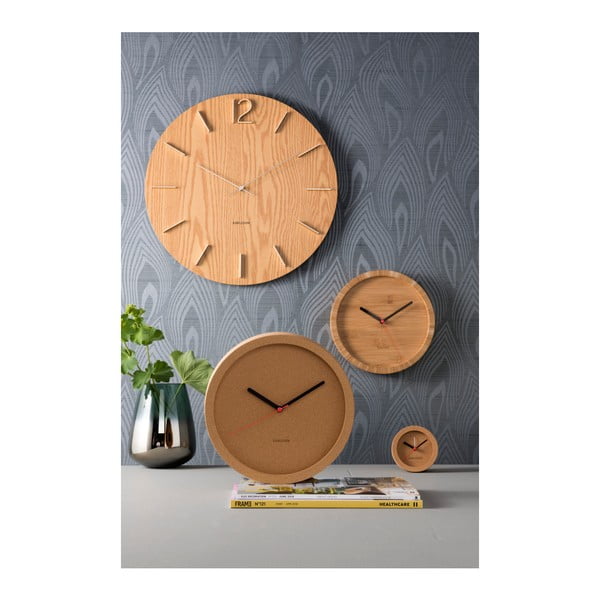 Hnědé nástěnné bambusové hodiny Karlsson Tom, ⌀ 26 cm-image-2