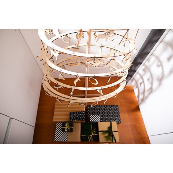 Sada 10 dřevěných vánočních dekorací Spira Medium-image-3