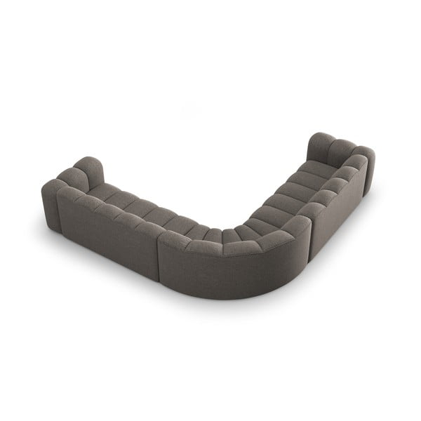 Tmavě šedá žinylková modulární rohová pohovka Lupine – Micadoni -image-3