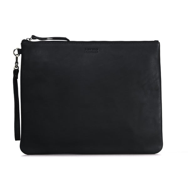 Černá kožená taška na zip O My Bag Scottie Maxi