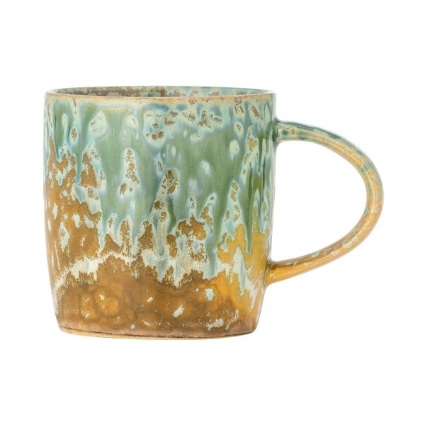 Žlutý/světle zelený šálek z kameniny 400 ml Milani – Bloomingville-image-4