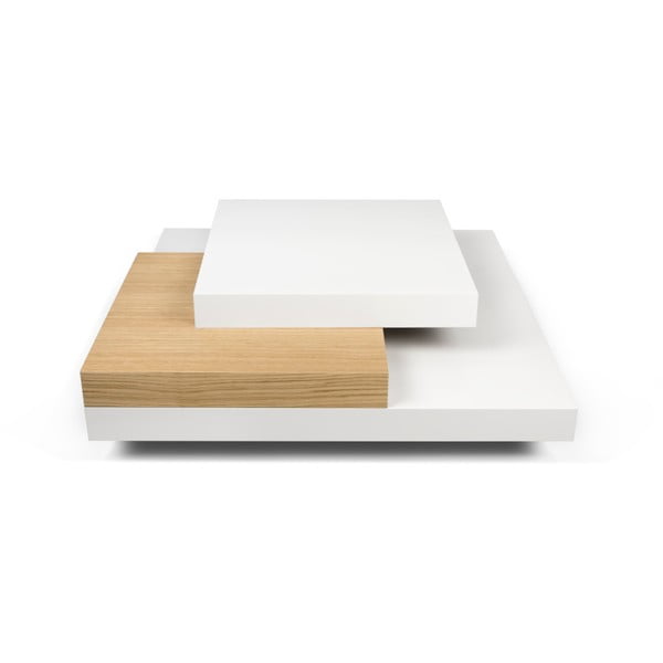 Bílý konferenční stolek 90x90 cm Slate - TemaHome-image-4