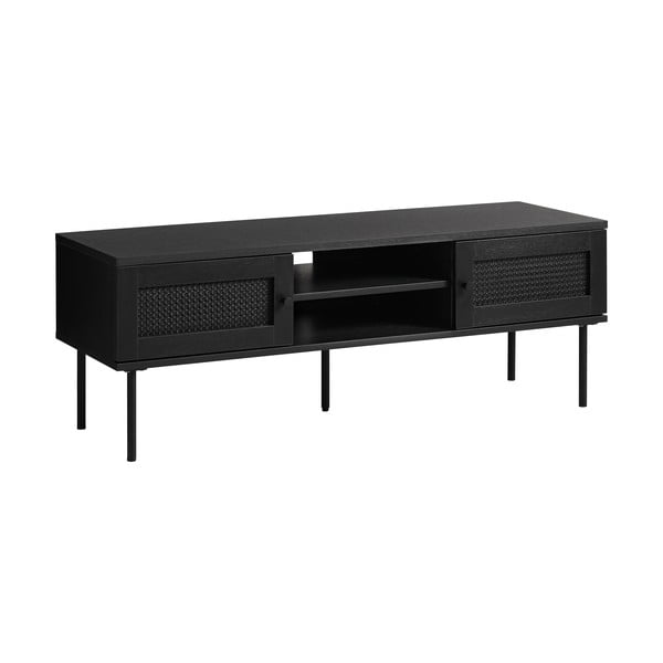 Černý TV stolek v dekoru dubu 120x43 cm Pensacola – Unique Furniture-image-2