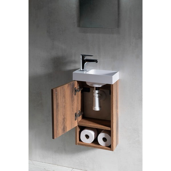 Závěsná skříňka bez umyvadla v dekoru dubu v přírodní barvě 30x53 cm Latus Xi – Sapho-image-1