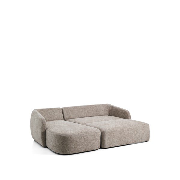 Taupe žinylková rozkládací rohová pohovka (levý roh/s lenoškou) Laira – Kave Home-image-3