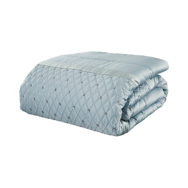 Modrý přehoz z mikrosaténu 240x260 cm Sequin Cluster – Catherine Lansfield-image-2