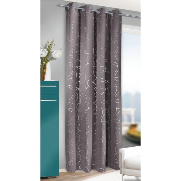 Tmavě šedý závěs 135x245 cm Circles – Sehlbach-image-1
