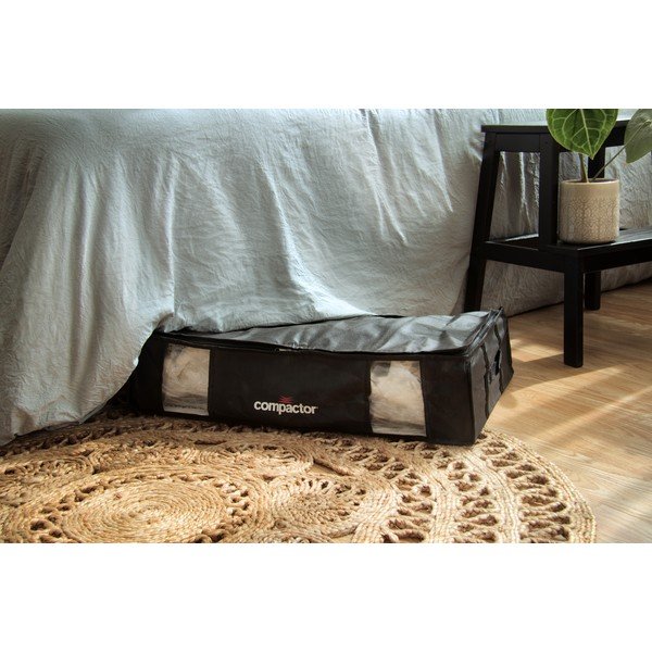 Černý úložný box na oblečení pod postel Compactor XXL Black Edition 3D, 145 l-image-1