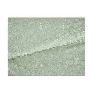 Zelené krepové povlečení na jednolůžko 140x200 cm Green Flowers – B.E.S.