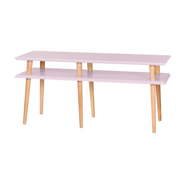Růžový konferenční stolek Ragaba Mugo, délka 119 cm