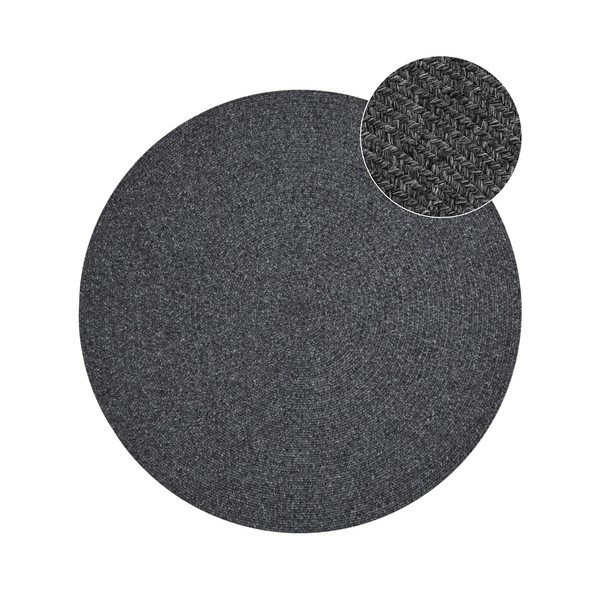 Šedý kulatý venkovní koberec ø 150 cm - NORTHRUGS