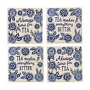 Bílo-modré keramické podtácky v sadě 4 ks Blue Willow – Sass & Belle