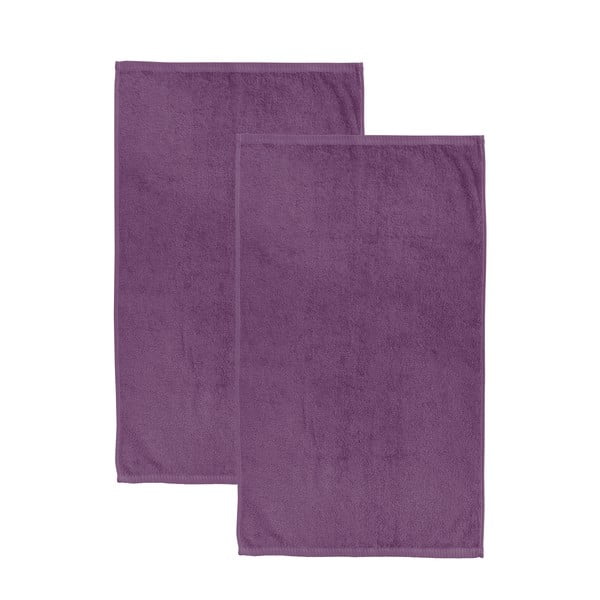 Fialové rychleschnoucí/froté bavlněné osušky v sadě 2 ks 90x140 cm Quick Dry – Catherine Lansfield
