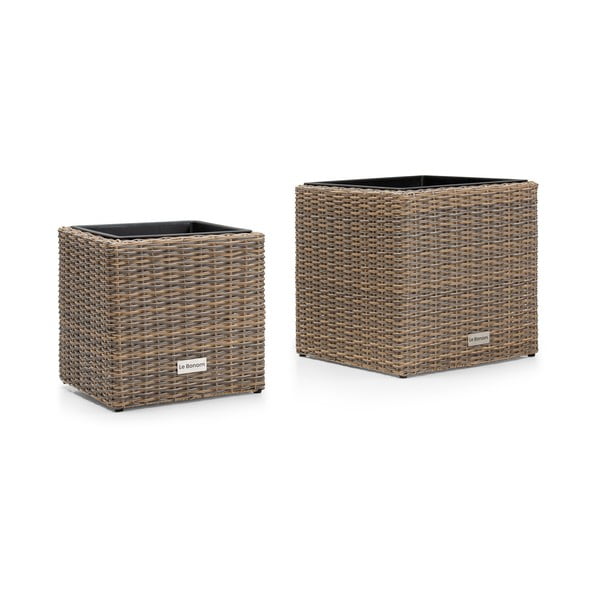 Sada šedých zahradních květináčů Bonami Essentials Natural-image-1