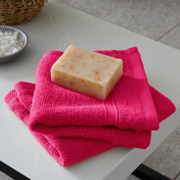 Tmavě růžové froté bavlněné ručníky a osušky v sadě 6 ks Zero Twist – Catherine Lansfield-image-4