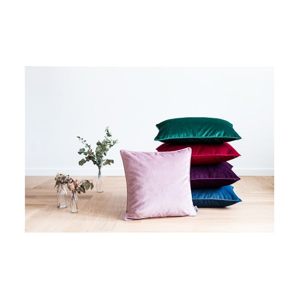 Červený povlak na polštář WeLoveBeds Mystic Burgundy, 50 x 50 cm-image-4