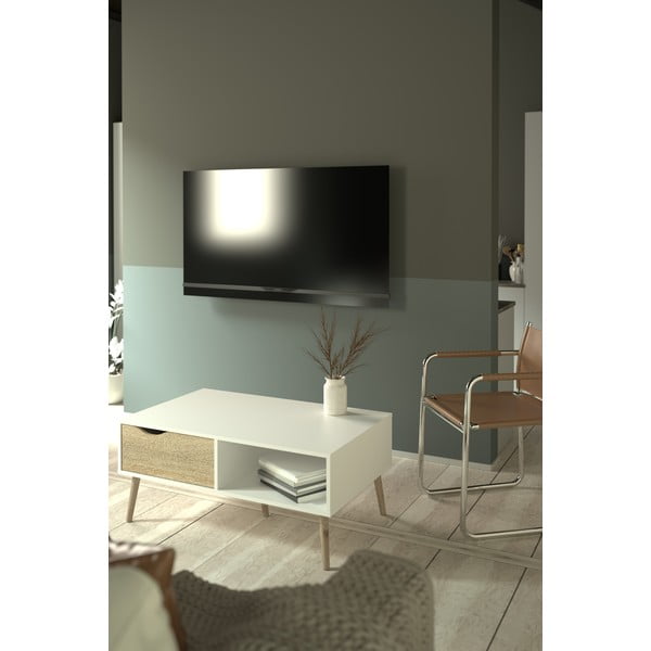 Bílý konferenční stolek Tvilum Oslo, 99 x 60 cm-image-1