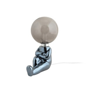 Šedá LED stmívatelná stolní lampa se skleněným stínidlem (výška 22,5 cm) Joey – Leitmotiv
