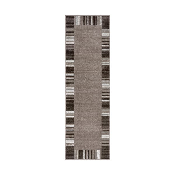 Hnědý/béžový koberec běhoun 300x67 cm Border - Hanse Home