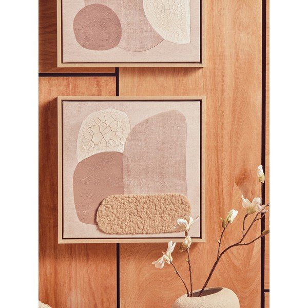 3D obrazy v sadě 2 ks s rámem/na plátně 40x40 cm Astratto – Premier Housewares-image-3