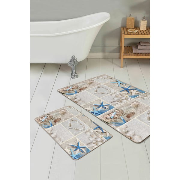 Béžové koupelnové předložky v sadě 2 ks 60x100 cm – Mila Home-image-1