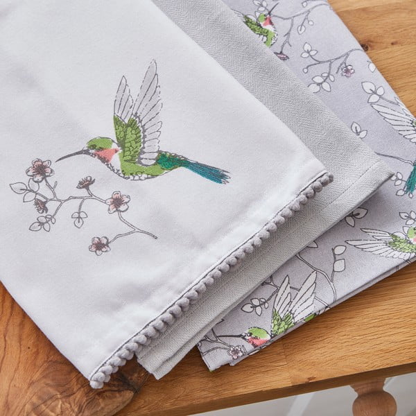 Bavlněné utěrky v sadě 3 ks 45x65 cm Hummingbirds – Cooksmart ®-image-1