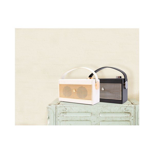 Krémově bílé rádio GPO Darcy Black Wo294-image-1