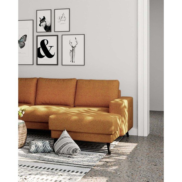 Oranžová rohová pohovka (levý roh) Fynn – Ghado-image-4