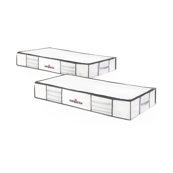 Vakuové látkové/plastové úložné boxy pod postel v sadě 2 ks 105x45x15,5 cm Life – Compactor-image-1