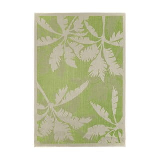 Zeleno-béžový venkovní koberec Floorita Palms, 160 x 230 cm